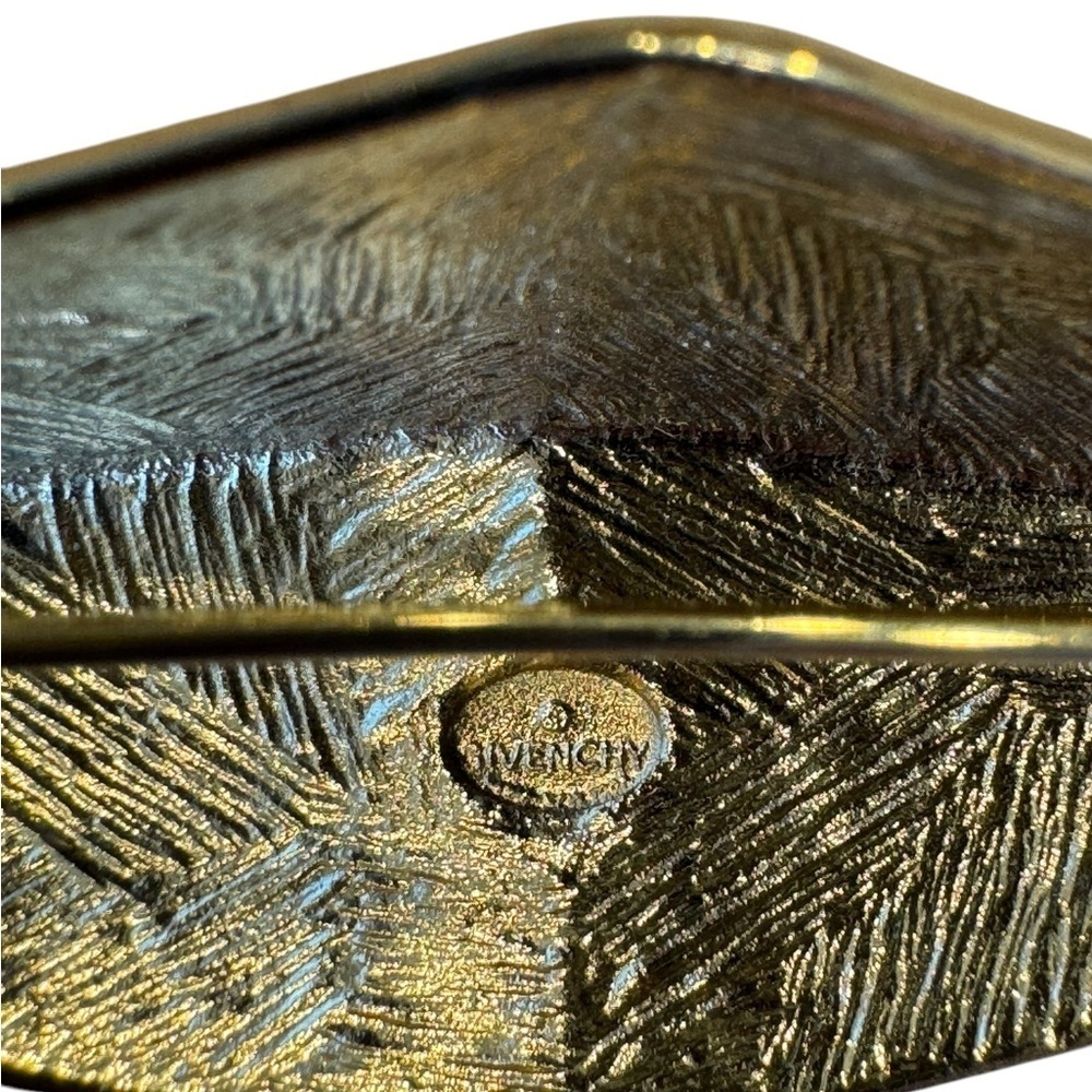 Givenchy Gold Tone Geometric Brooch - Picture 3 of 5